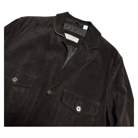 JOSEPH ABBOUD 100% Genuine LEATHER Luxury Designer Business Casual Coat Medium - Picture 5 of 6